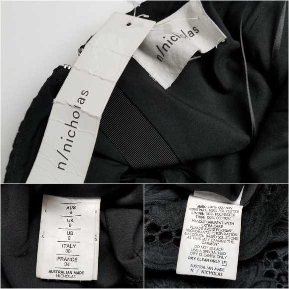 NWT N Nicholas Black Sunflower Lace Ball Tea Dress - Picture 8 of 8